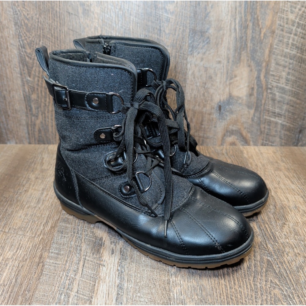 NORTIV 8 Women's Colorado Black Ankle High Winter Snow Boots Size 10 Thinsulate